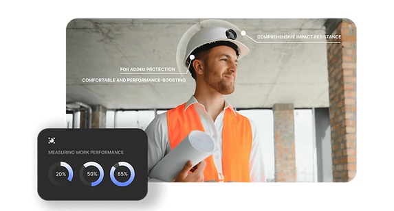 AI-powered Smart Helmet engineered for comfort and resilience in harsh conditions.